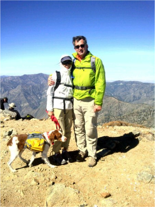 Jeanne Chris Mitch at summit of Mt Baldy
